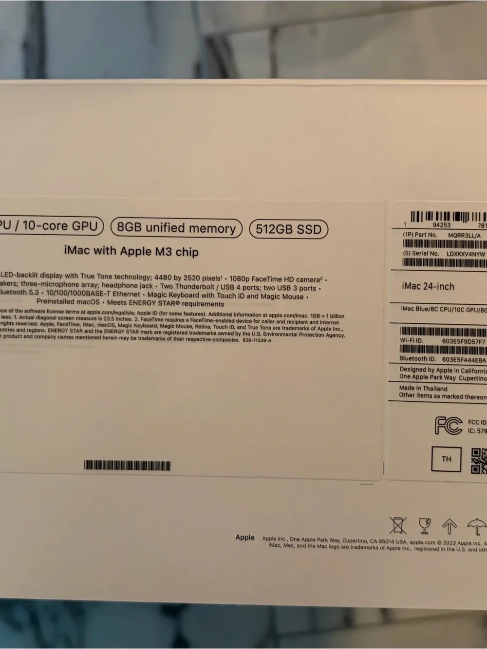 2024 Apple iMac 24-inch original Box Blue